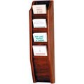 Wooden Mallet 4 Brochure Wall Display - Mahogany BR24-4MH